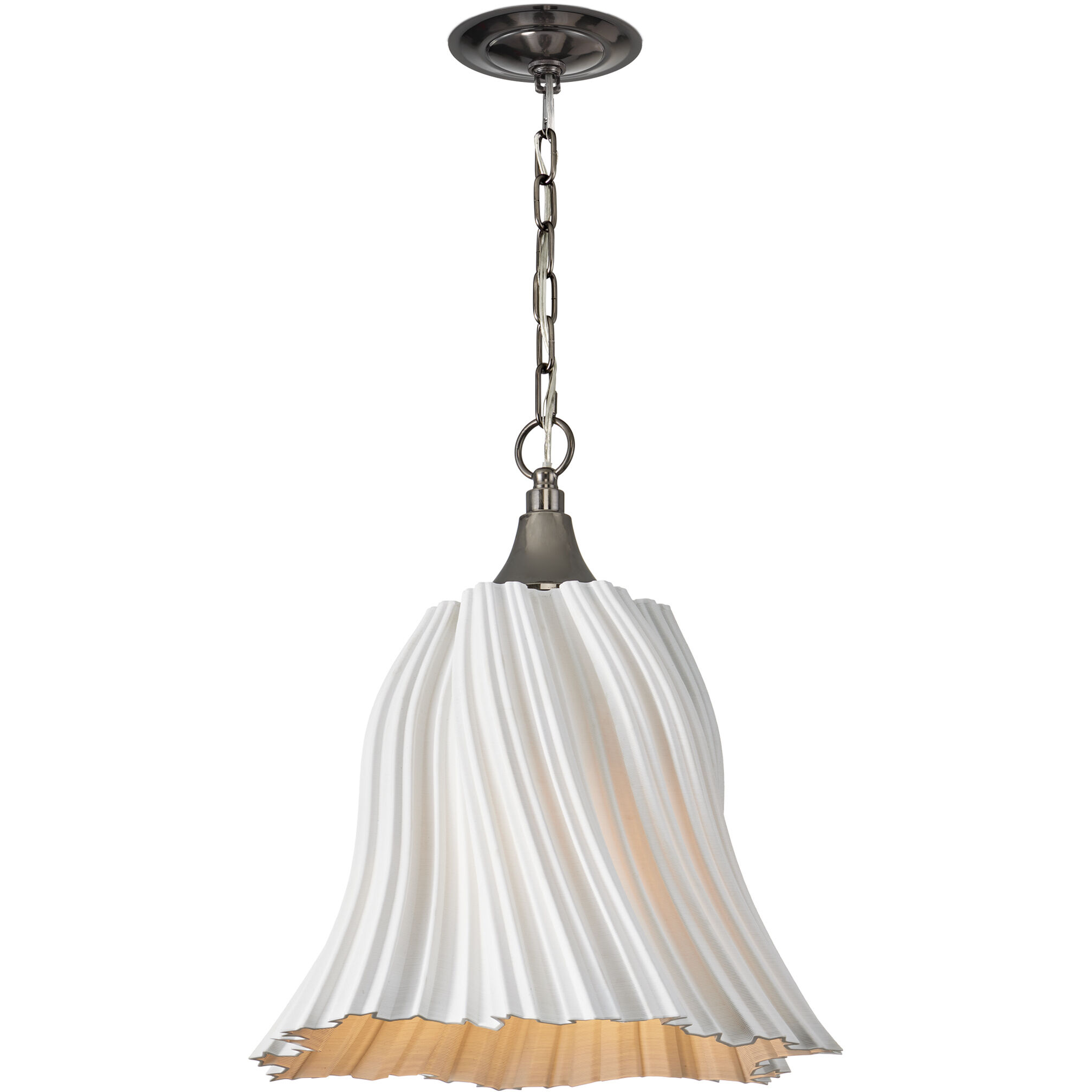Twirl 1 Light 18 inch White/Antique Brushed Nickel Pendant Ceiling Light