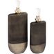 Mara Metallic Brown with Polished Nickel Bottle, Set of 2