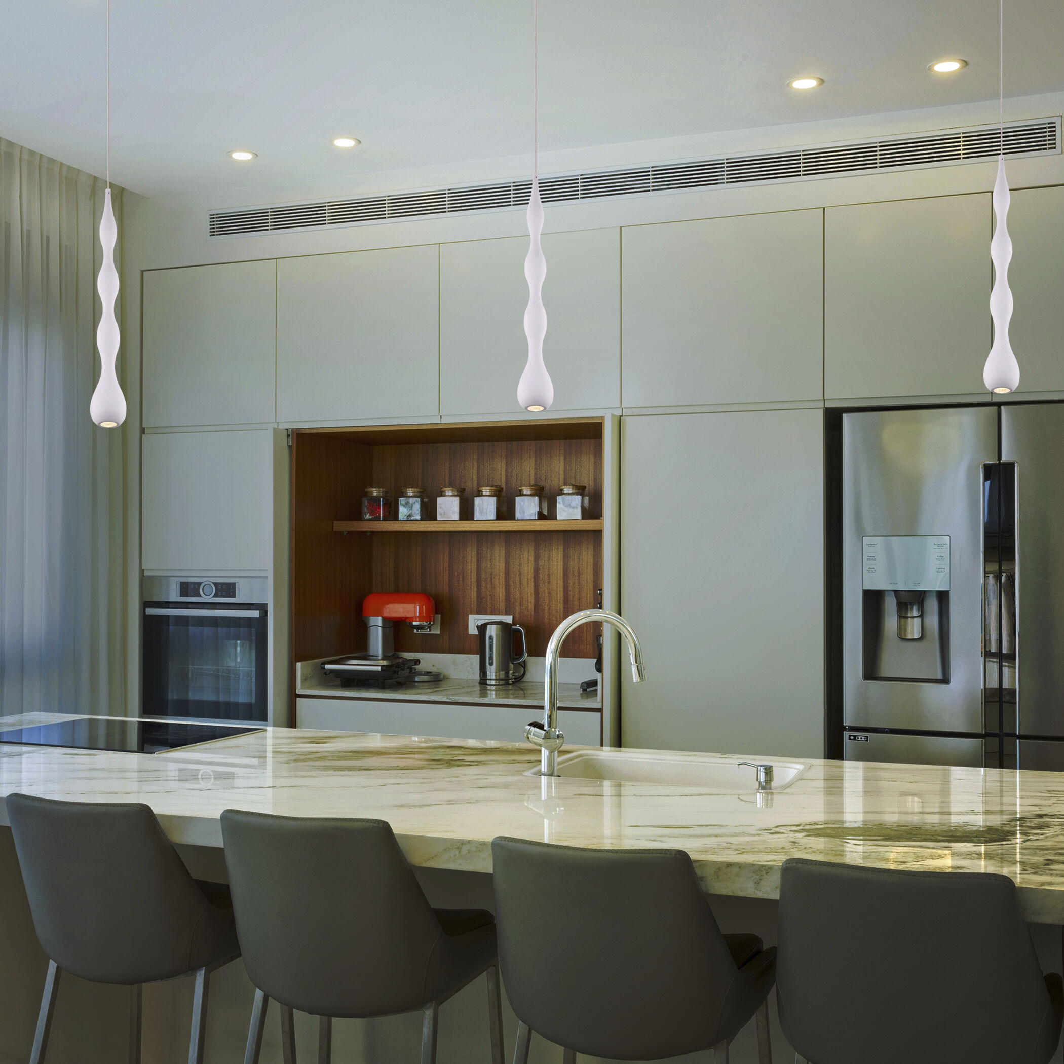 Polaris 5.25 inch White Pendant Ceiling Light