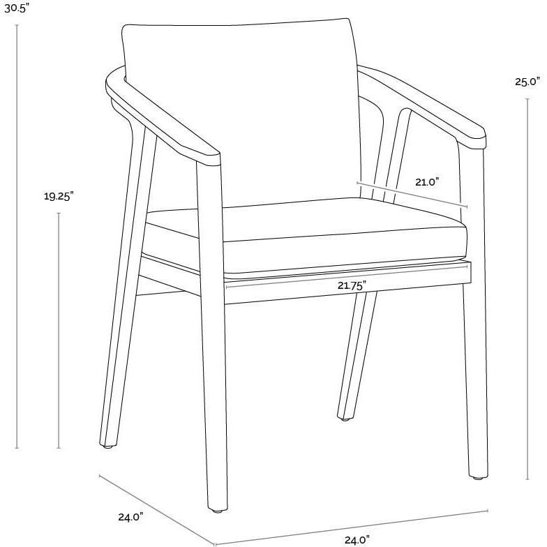 Coraline Palazzo Cream Outdoor Dining Armchair