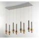 Reveal LED 10 inch Satin Nickel/Satin Brass Multi-Light Pendant Ceiling Light