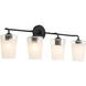 Providence 4 Light 35 inch Matte Black Vanity Light Wall Light