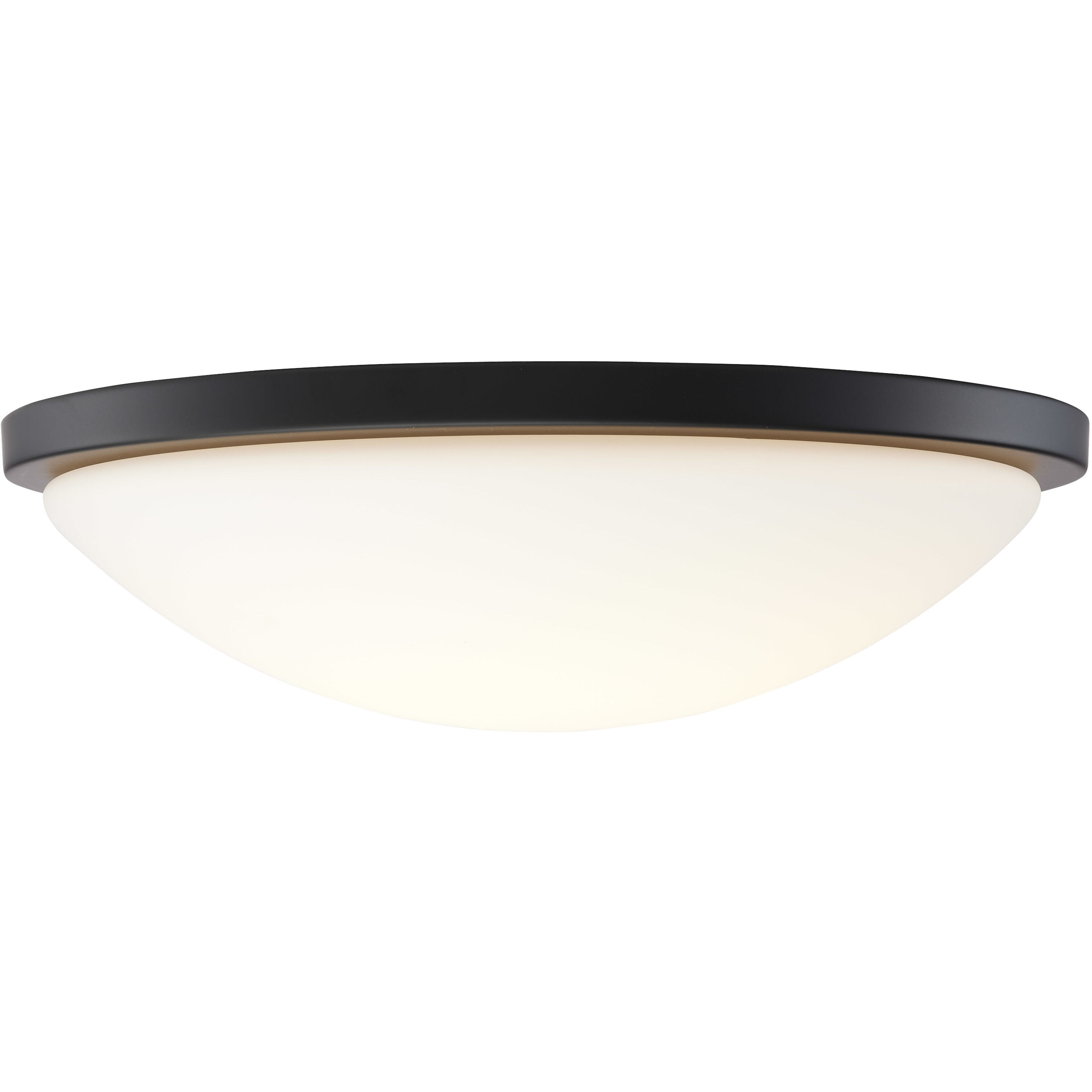 Button LED 17 inch Matte Black LED Flush Mount Ceiling Light