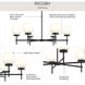 Rigsby 6 Light 36 inch Matte Black Chandelier Ceiling Light