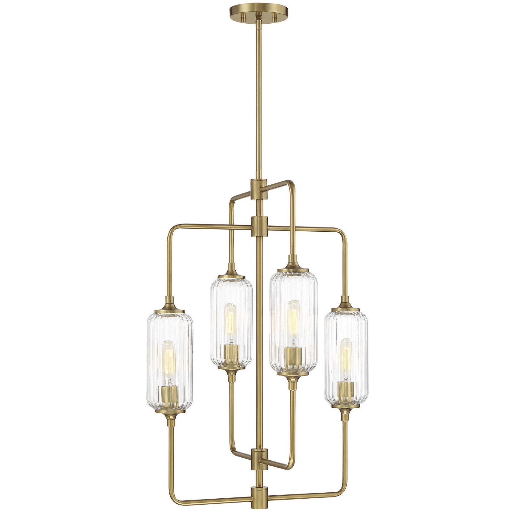 Holton 4 Light 20 inch Warm Brass Chandelier Ceiling Light