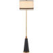 Gieves 64.5 inch 150 watt Black and Bronze and Antique Brass Floor Lamp Portable Light