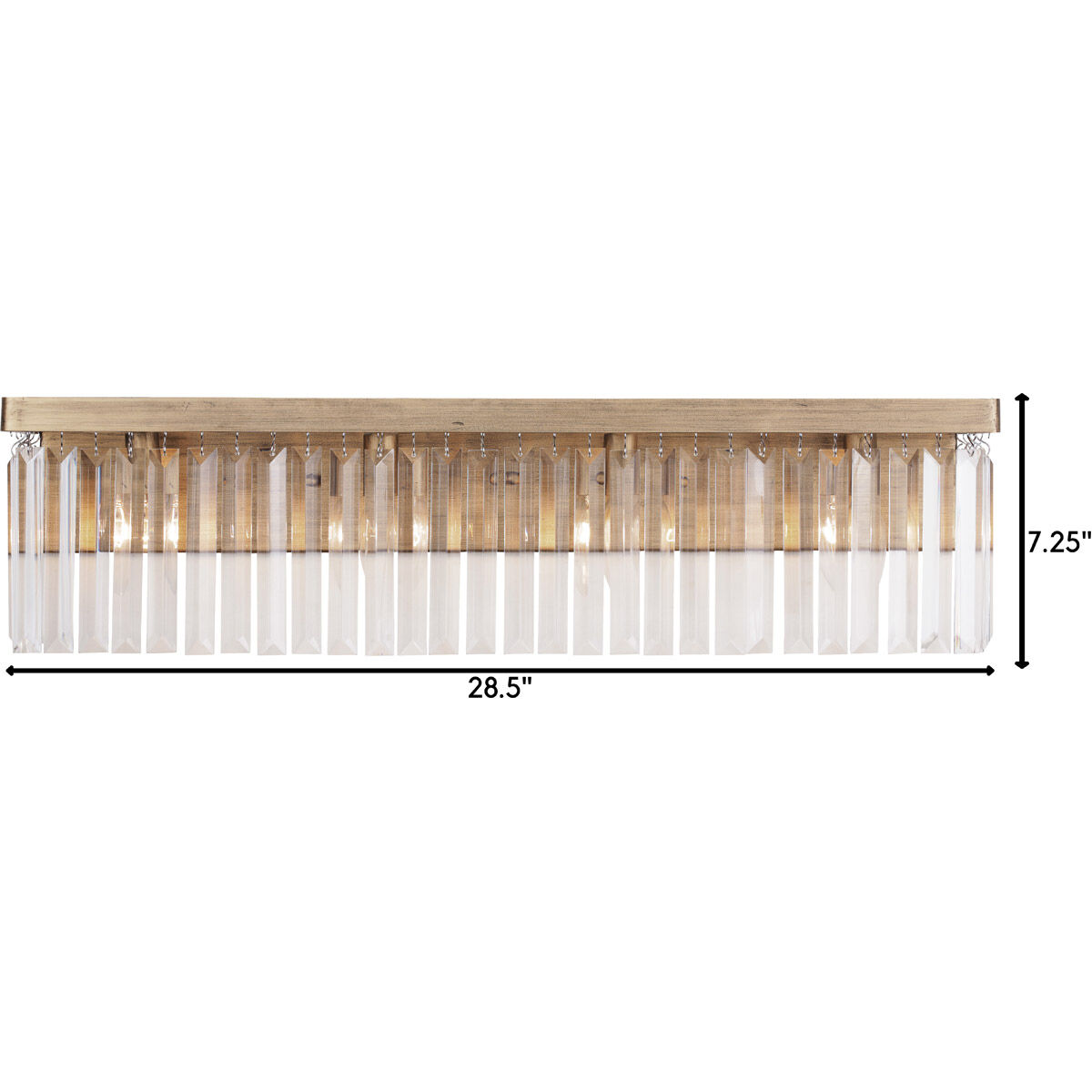 Social Club 4 Light 28.5 inch Havana Gold Bath Vanity Wall Light