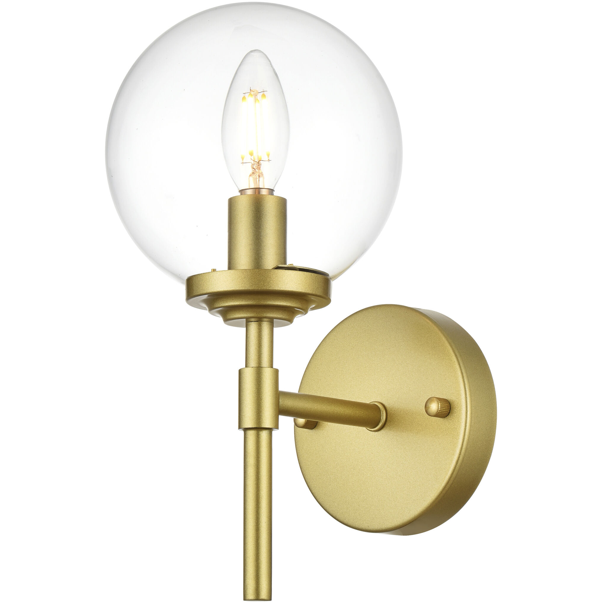 Ingrid 1 Light 6 inch Brass Bath Sconce Wall Light