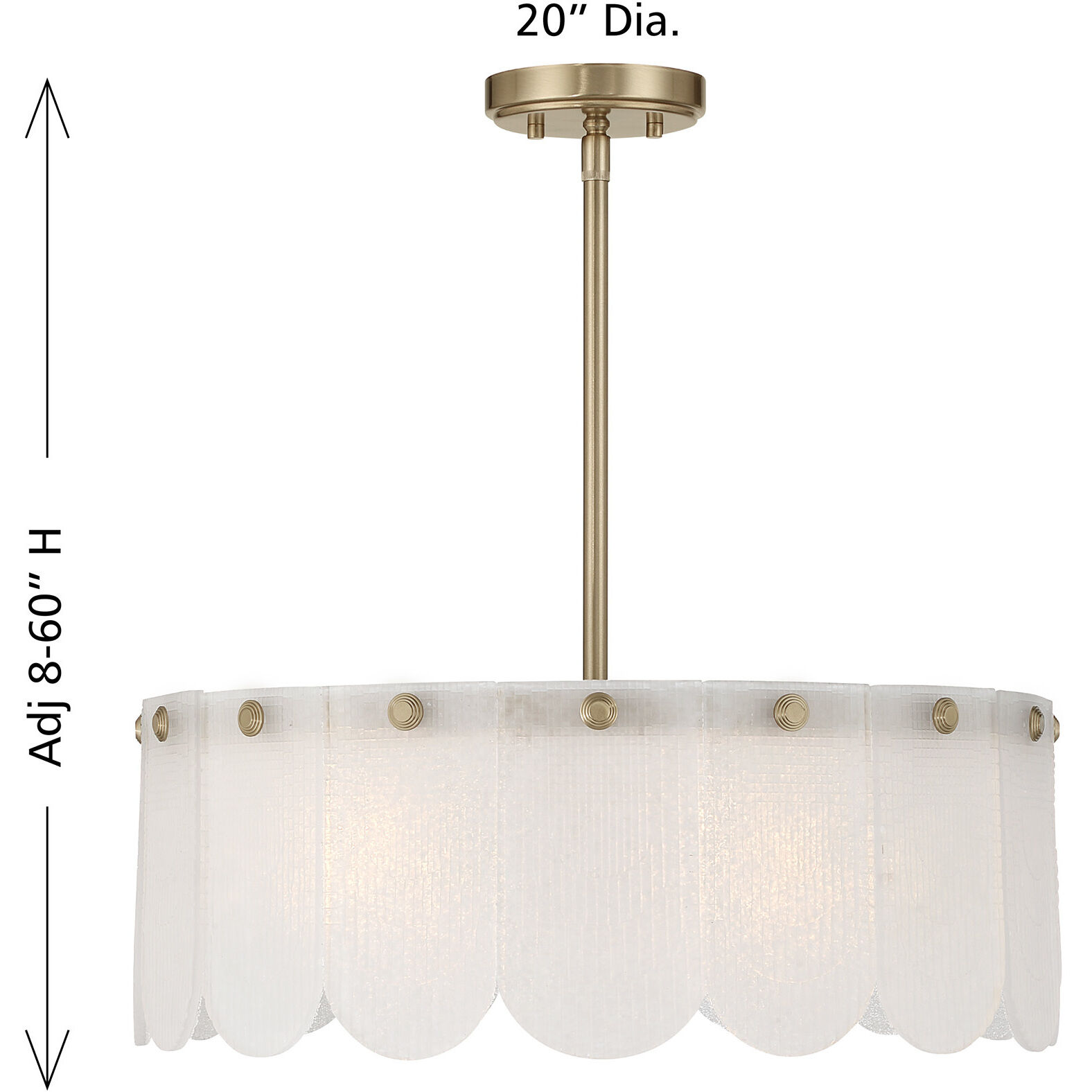 Ashton 4 Light 20 inch Noble Brass Covertible SemiFlush Ceiling Light, Essentials