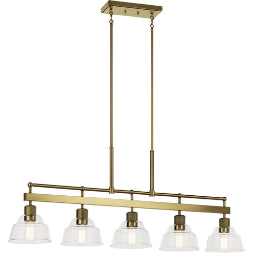 Eastmont 5 Light 8 inch Brushed Brass Chandelier Ceiling Light