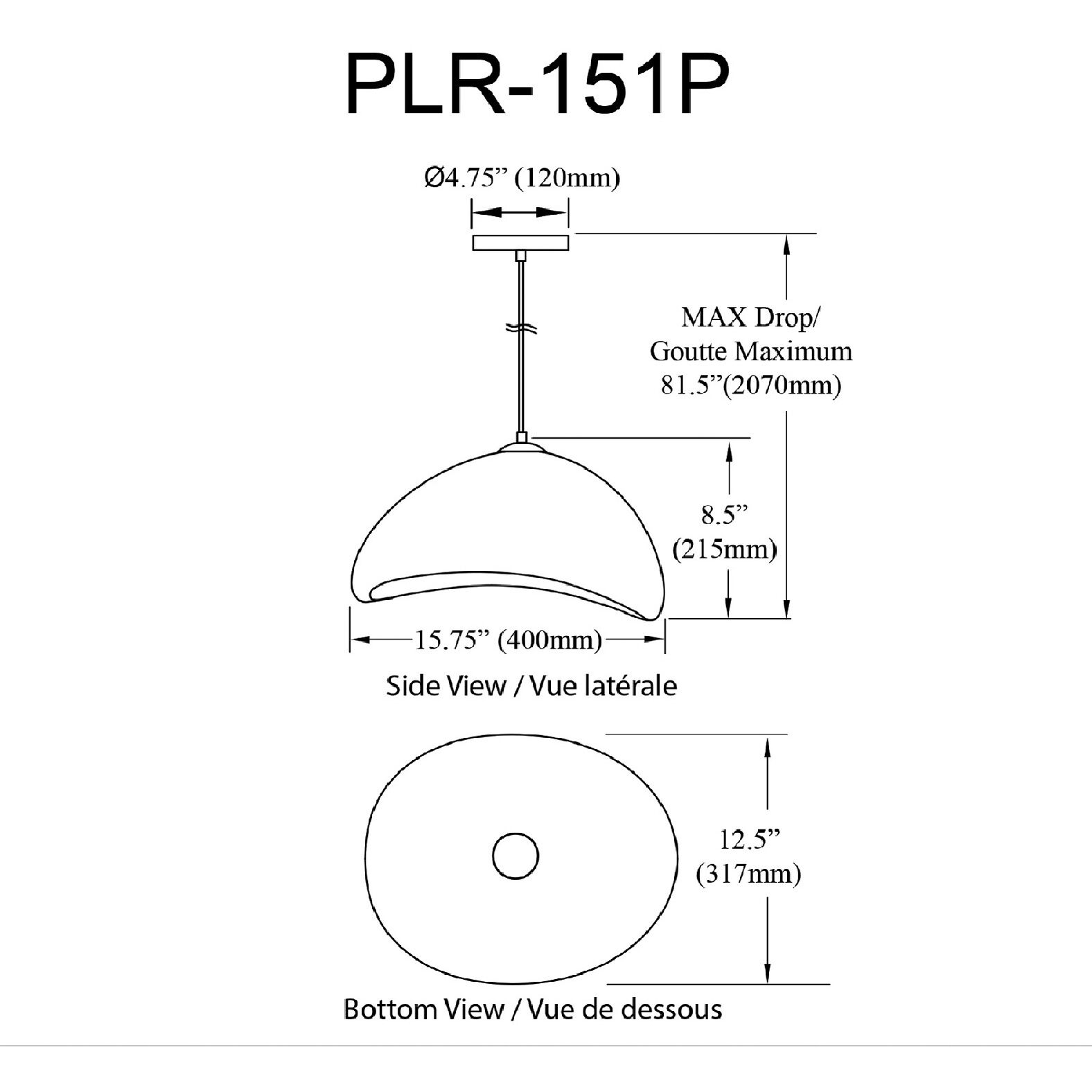 Pilar LED 19.75 inch Matte White Pendant Ceiling Light