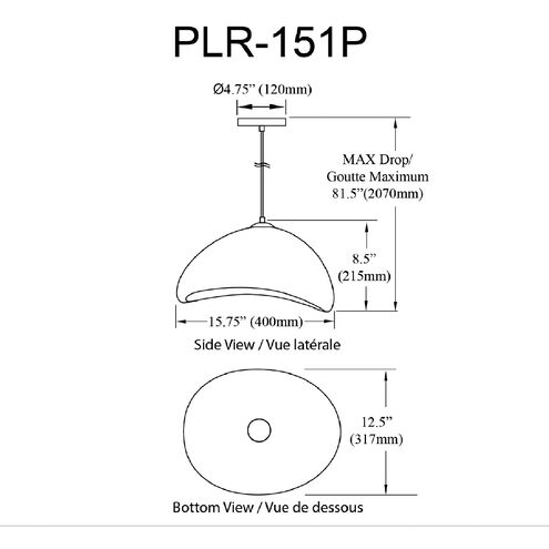 Pilar LED 15.75 inch Matte White Pendant Ceiling Light