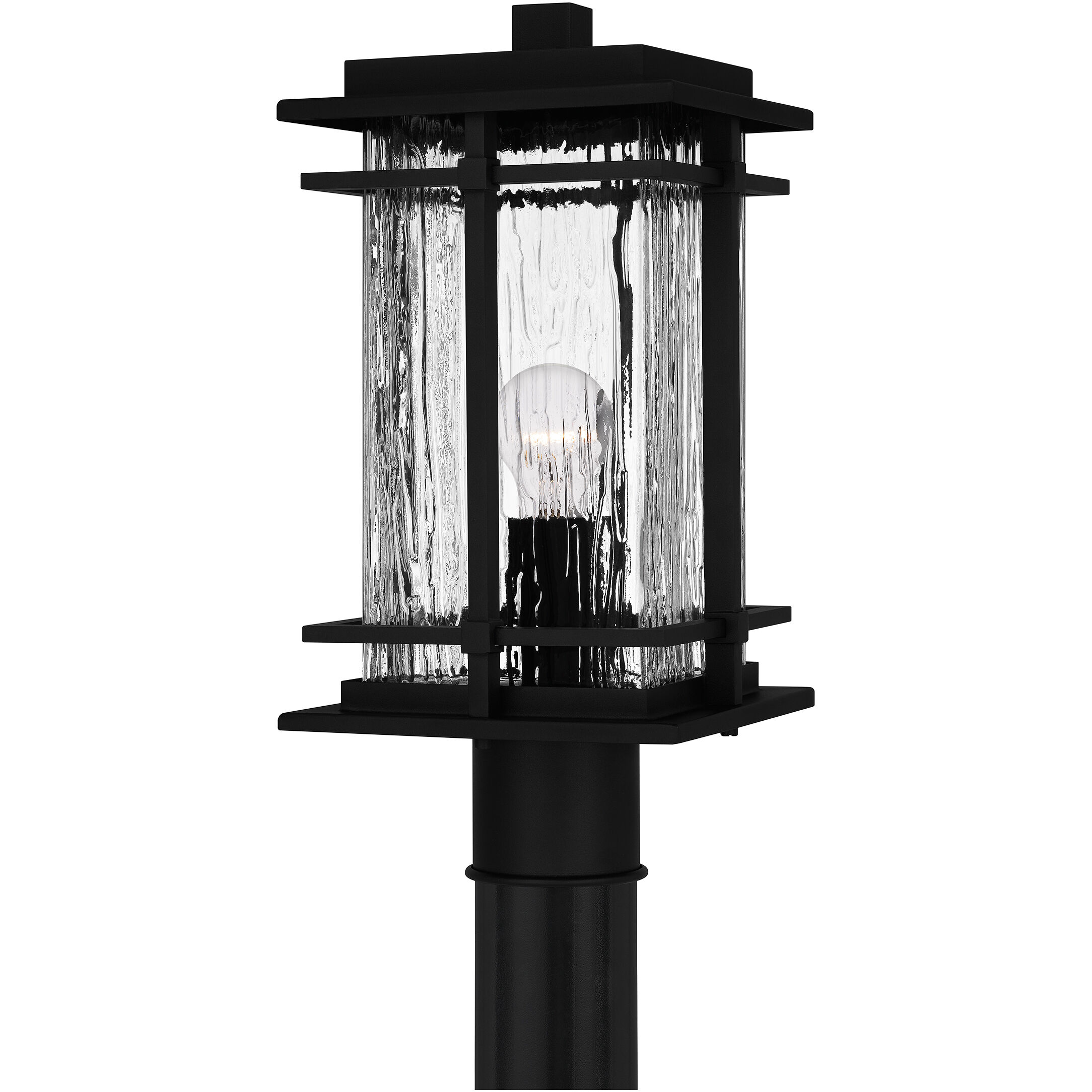 McAlister 1 Light 17 inch Earth Black Outdoor Post Lantern