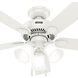 Swanson 44 inch Fresh White with Fresh White/Natural Wood Blades Ceiling Fan