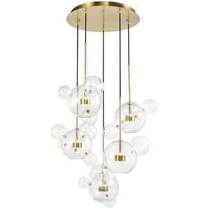 Sattelite 10 Light 44.13 inch Aged Brass Multi-Pendant Ceiling Light