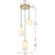 Gene 3 Light 17 inch Satin Gold Pendant Ceiling Light