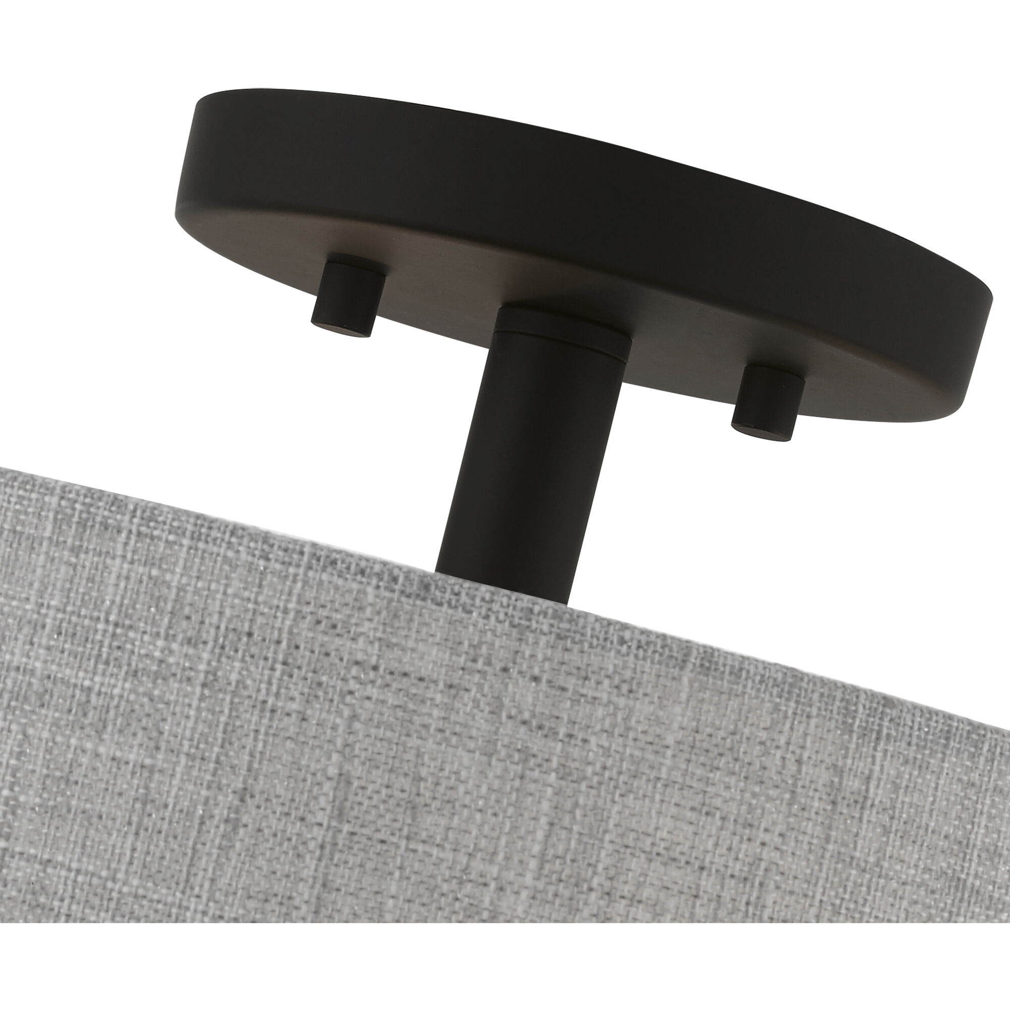 Elmhurst 4 Light 14 inch Black Semi-Flush Ceiling Light