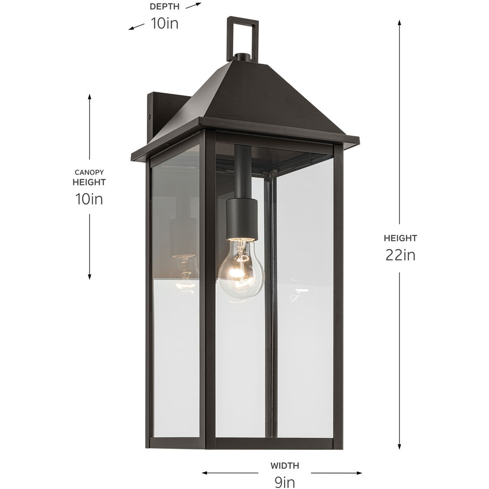 Prin 1 Light 22 inch Olde Bronze Outdoor Wall Light, Large