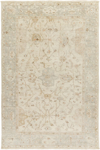 Normandy 72 X 48 inch Light Gray Rug in 4 X 6, Rectangle