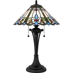 Giles 25 inch 75.00 watt Matte Black Table Lamp Portable Light, Small