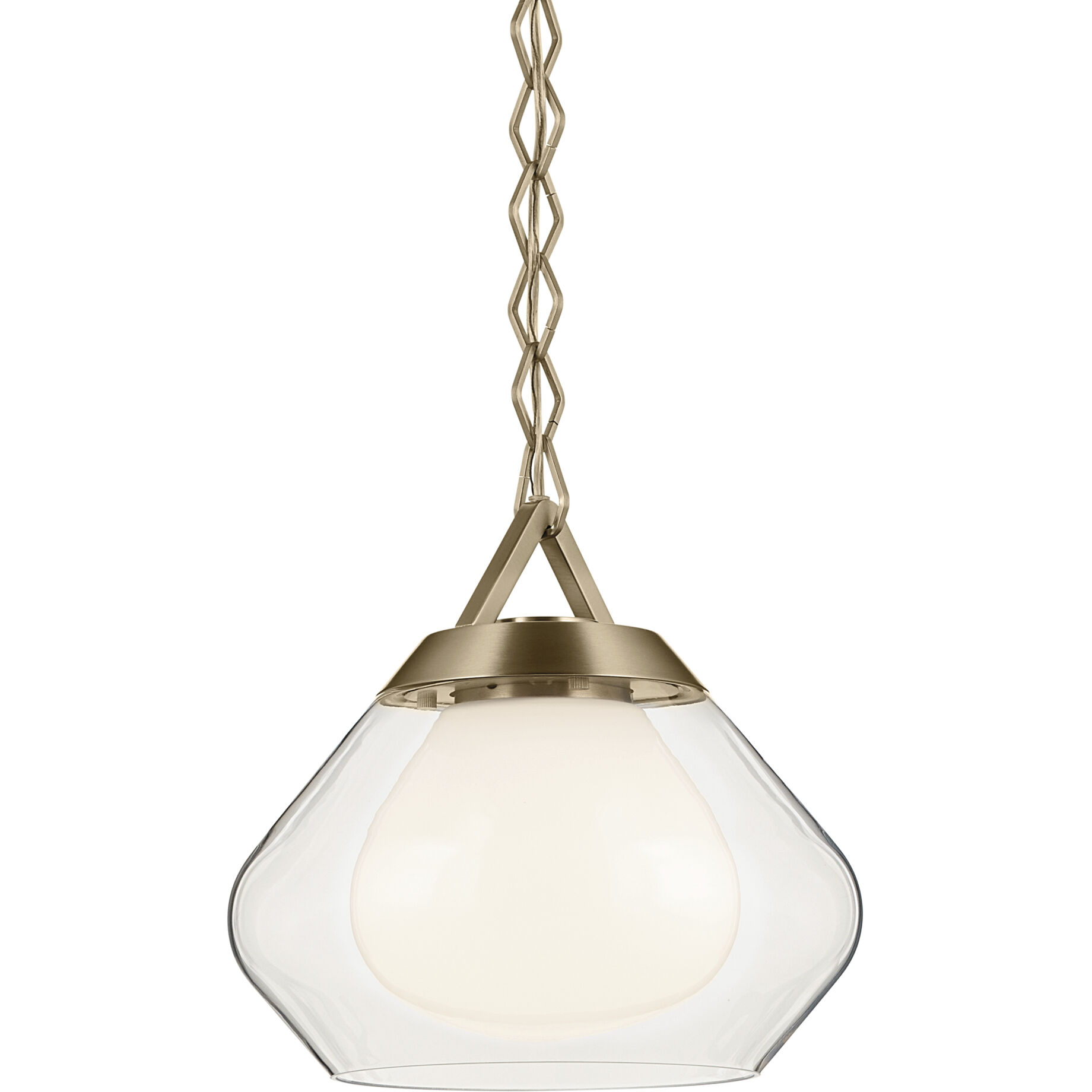 Nella 1 Light Champagne Bronze Pendant Ceiling Light