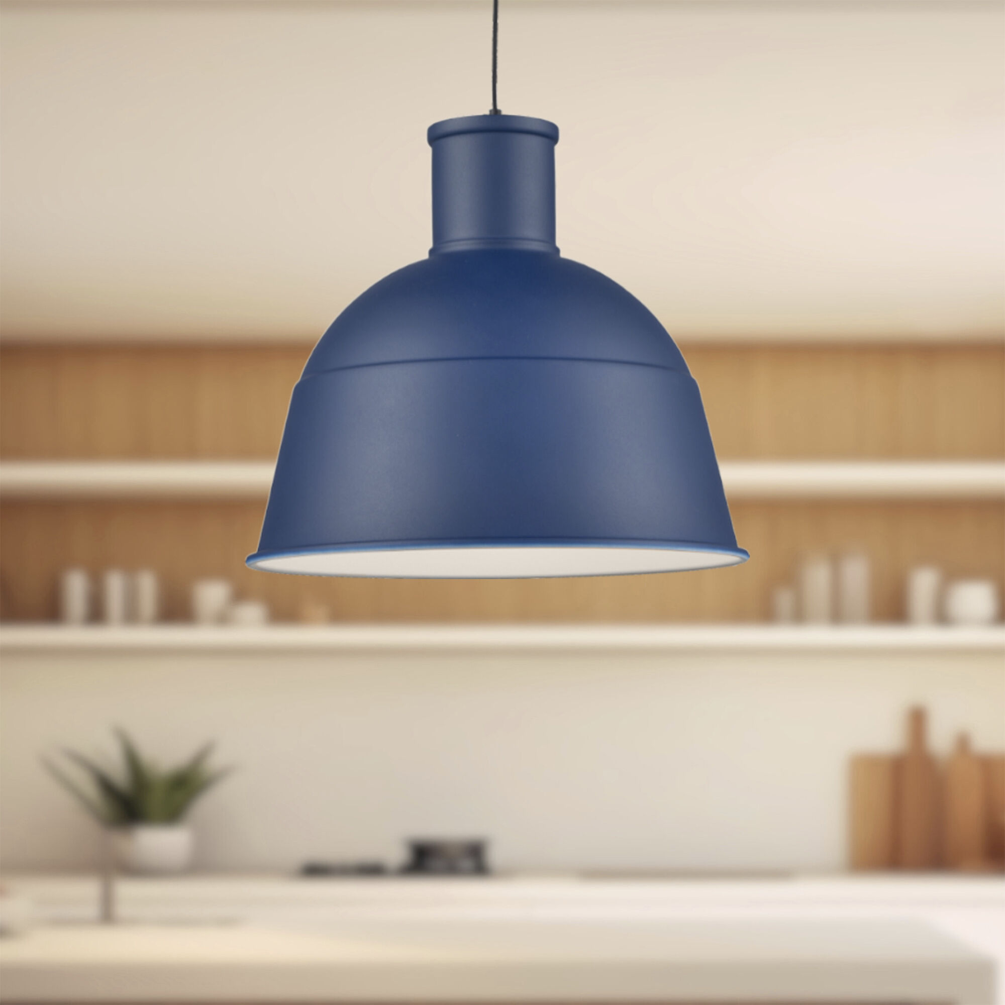 Irving Pendant Ceiling Light in Indigo Blue