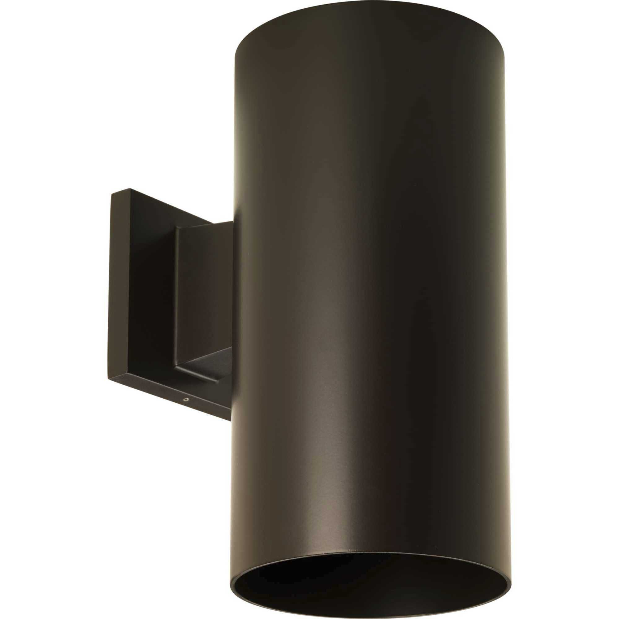 Cylinder Outdoor Wall Cylinder in Antique Bronze, Standard Lamping