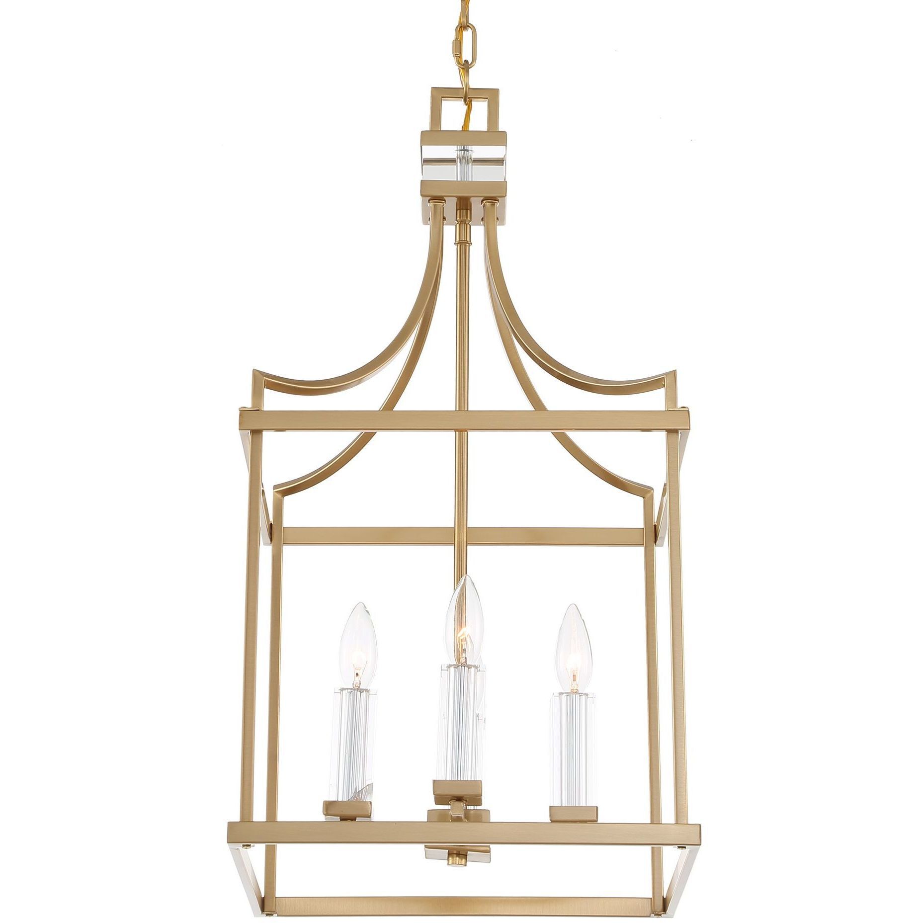Montreal 4 Light 13.88 inch Warm Brass Pendant Ceiling Light