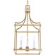 Montreal 4 Light 13.88 inch Warm Brass Pendant Ceiling Light