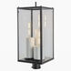 Back Bay 3 Light 23.25 inch Matte Black with Clear Outdoor Post Light