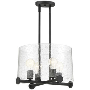 Matteson 4 Light 15.75 inch Matte Black Pendant Ceiling Light