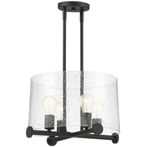 Matteson 4 Light 15.75 inch Matte Black Pendant Ceiling Light