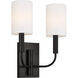 ED Ellen DeGeneres Brianna 2 Light 11.38 inch Aged Iron Double Sconce Wall Light