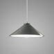 Radiance Collection LED 11.75 inch Pewter Green with Dark Bronze Pendant Ceiling Light