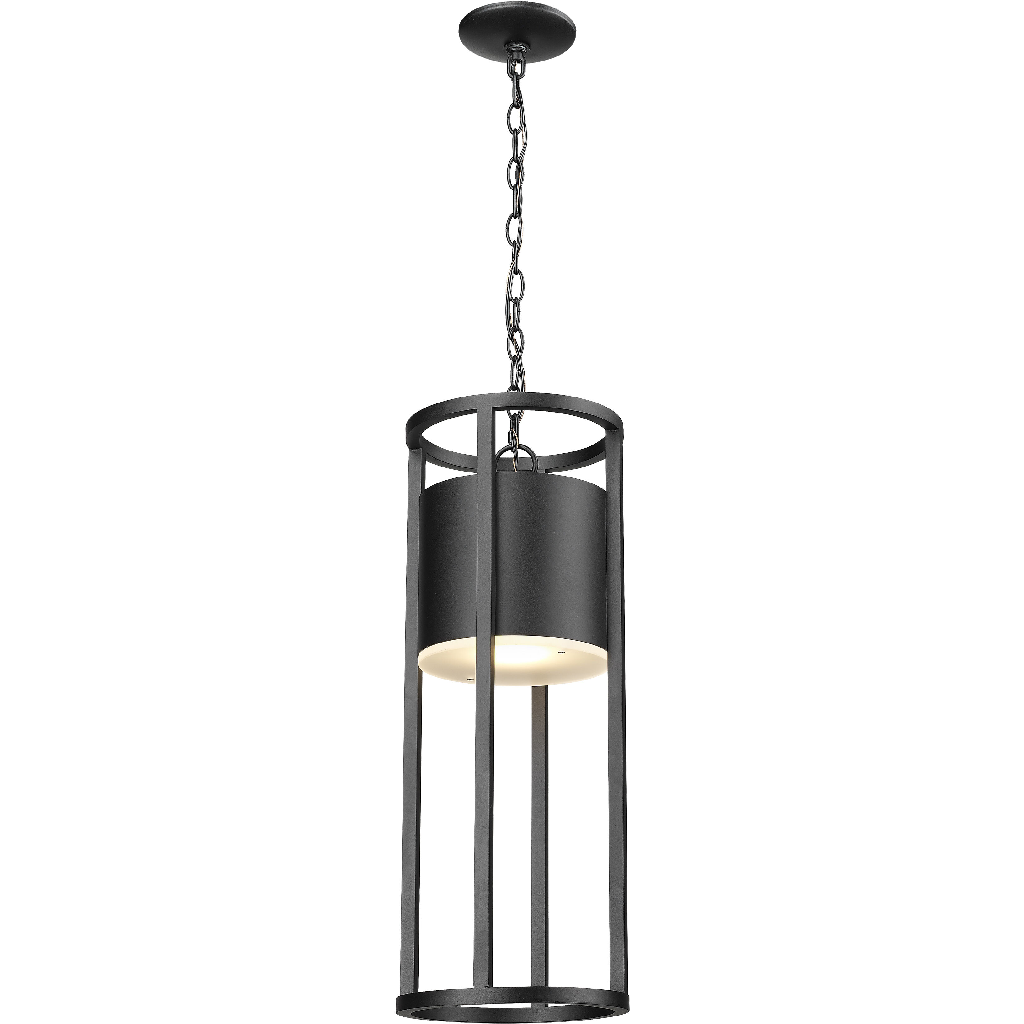 Luca LED 9.25 inch Black Outdoor Chain Mount Ceiling Fixture
