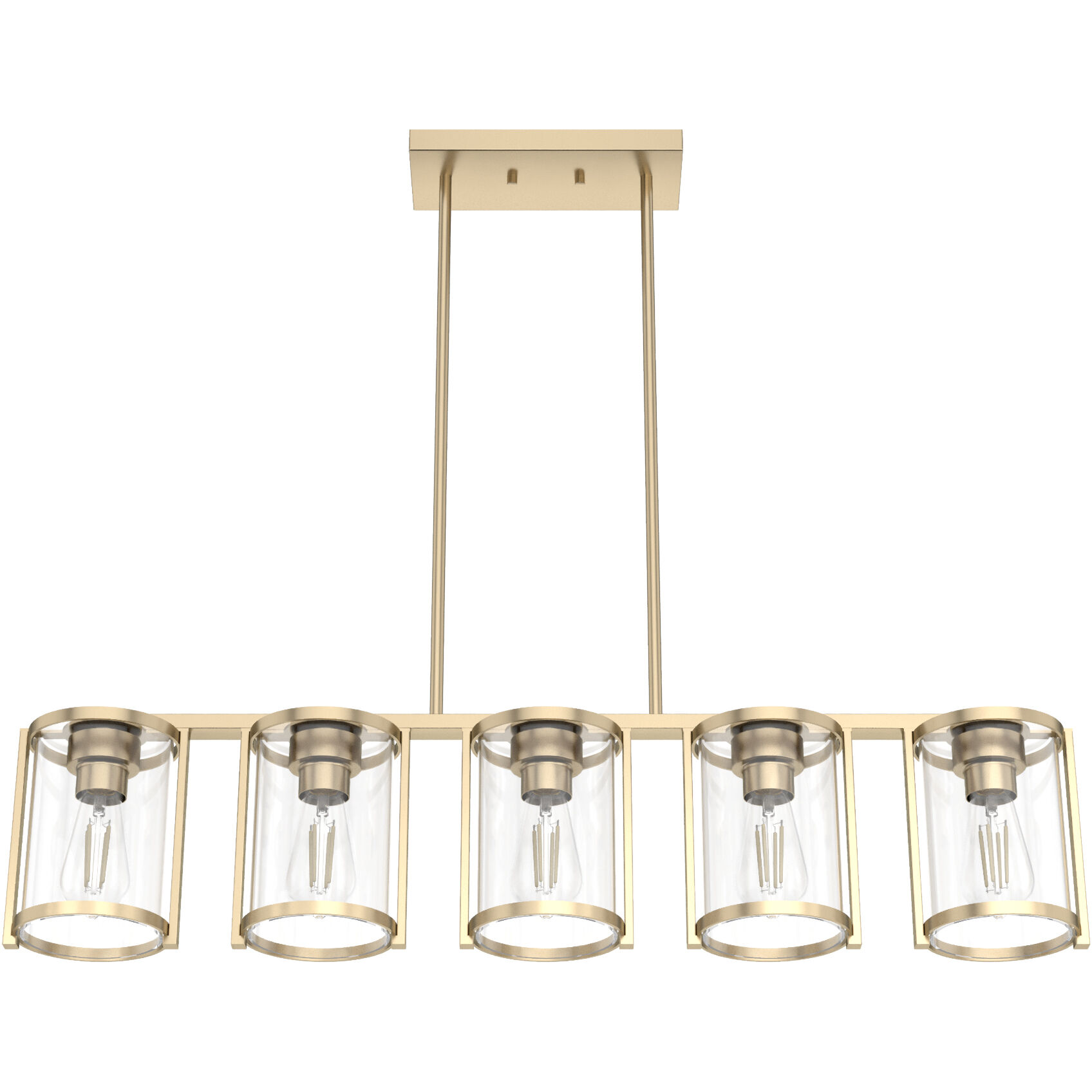 Astwood 5 Light 39 inch Alturas Gold Linear Chandelier Ceiling Light, Large