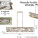 Branch Reality 10 Light 60 inch Textured Ashen Gold Island Light Ceiling Light