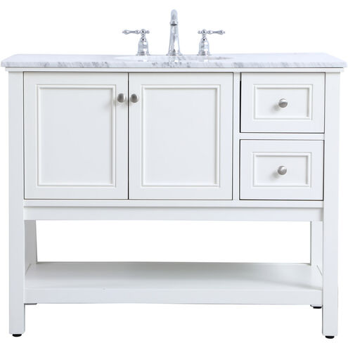 Metropolis 42 X 22 X 34 inch White Vanity Sink Set