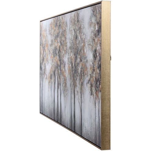 Plantation Trees White-Brown-Grey Multi-Color-Acrylic Accents Wall Art