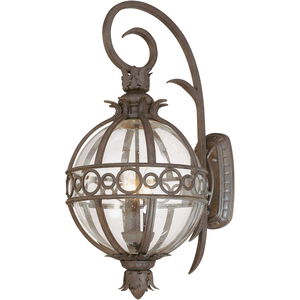 Campanile 3 Light 28 inch Campanile Bronze Outdoor Wall Sconce