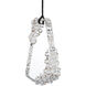 Forever Flora LED 4.25 inch Polished Chrome Pendant Ceiling Light in Black Rope, Black Rope