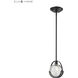 Focal Point 1 Light 5 inch Oil Rubbed Bronze with Clear Mini Pendant Ceiling Light