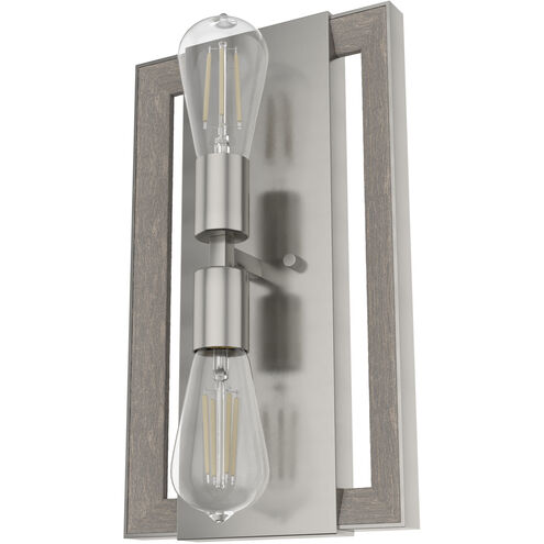 Woodburn 2 Light 9 inch Brushed Nickel Wall Sconce Wall Light