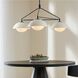 Glaze 3 Light 38 inch Blackened Steel, Ivory Stained Crackle Chandelier Ceiling Light