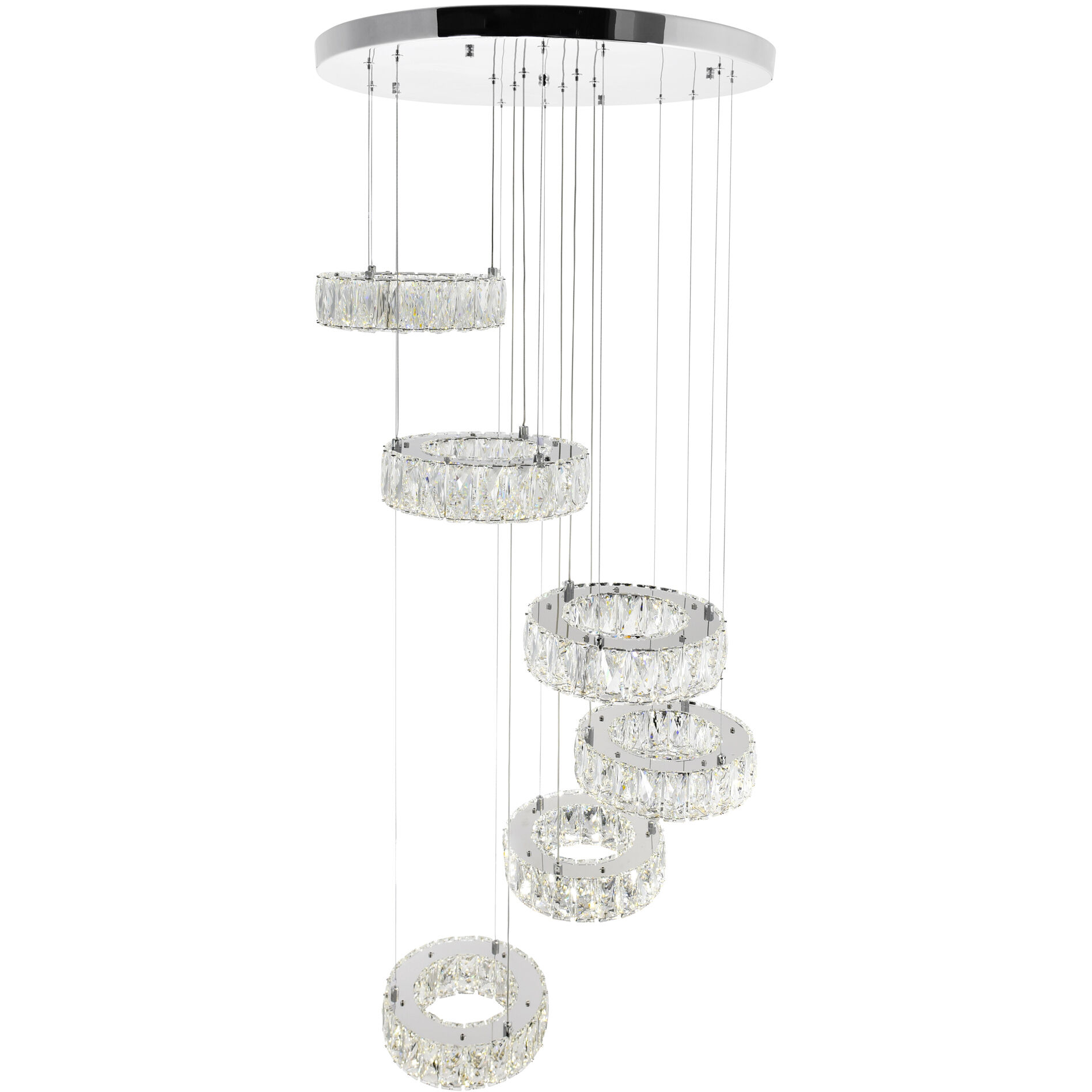 Madeline LED 24 inch Chrome Down Chandelier Ceiling Light