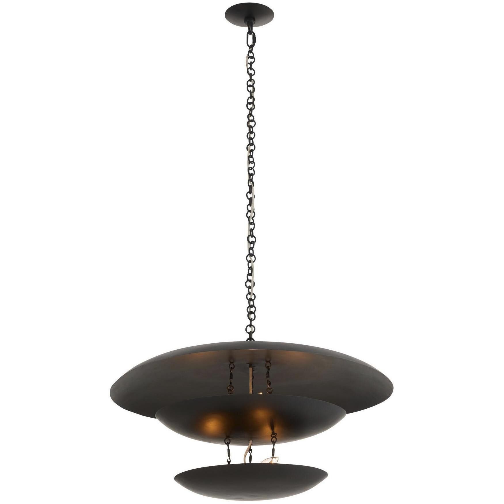 Florko 6 Light 31 inch Blackened Iron Chandelier Ceiling Light