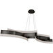 Arcs LED 8 inch Black Chandelier Ceiling Light