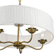 Edinburgh 5 Light 23 inch Antique Gold Leaf Pendant Chandelier Ceiling Light