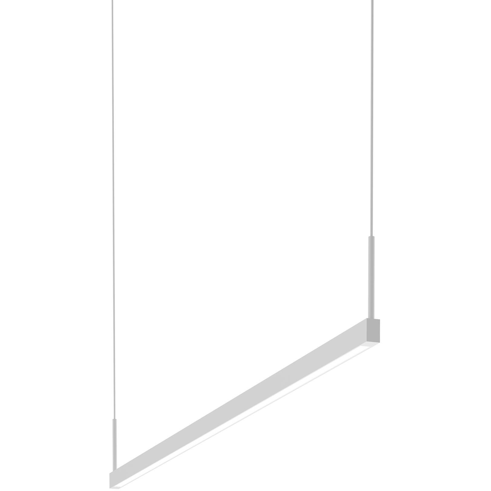 Thin-Line LED 48 inch Satin White Pendant Ceiling Light in 4ft., 3000K