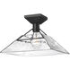 Kepler 1 Light 14 inch Matte Black Semi-Flush Mount Ceiling Light